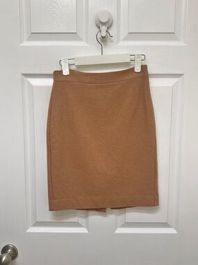 (Used) J. Crew Camel Knit Pencil Skirt
